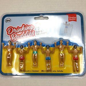 Drinking Buddies, NWT, set of six drink markers.